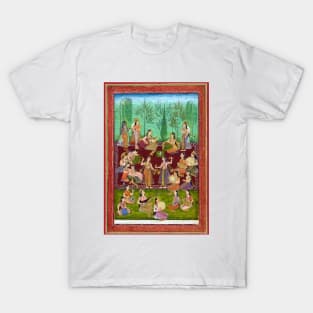 Women Dance & Play Musical Instruments In A Garden 1907 Mughal India T-Shirt